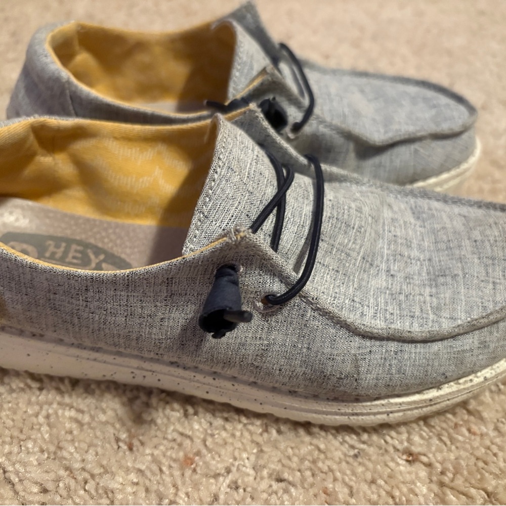 Hey Dude Men's Light Gray Slip-On Loafers